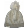 MVK W W Faux Fur Pom Knit Hat 2 CRM OSFM